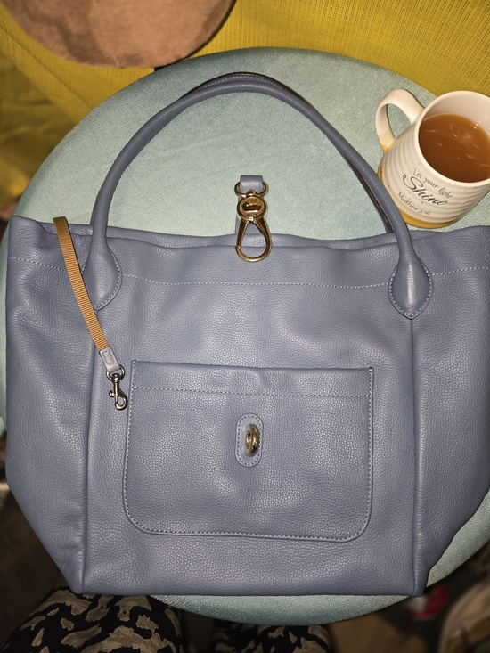 Dooney & Bourke Handbags - Dooney & Bourke Light Blue Hobo with Gold Hardware